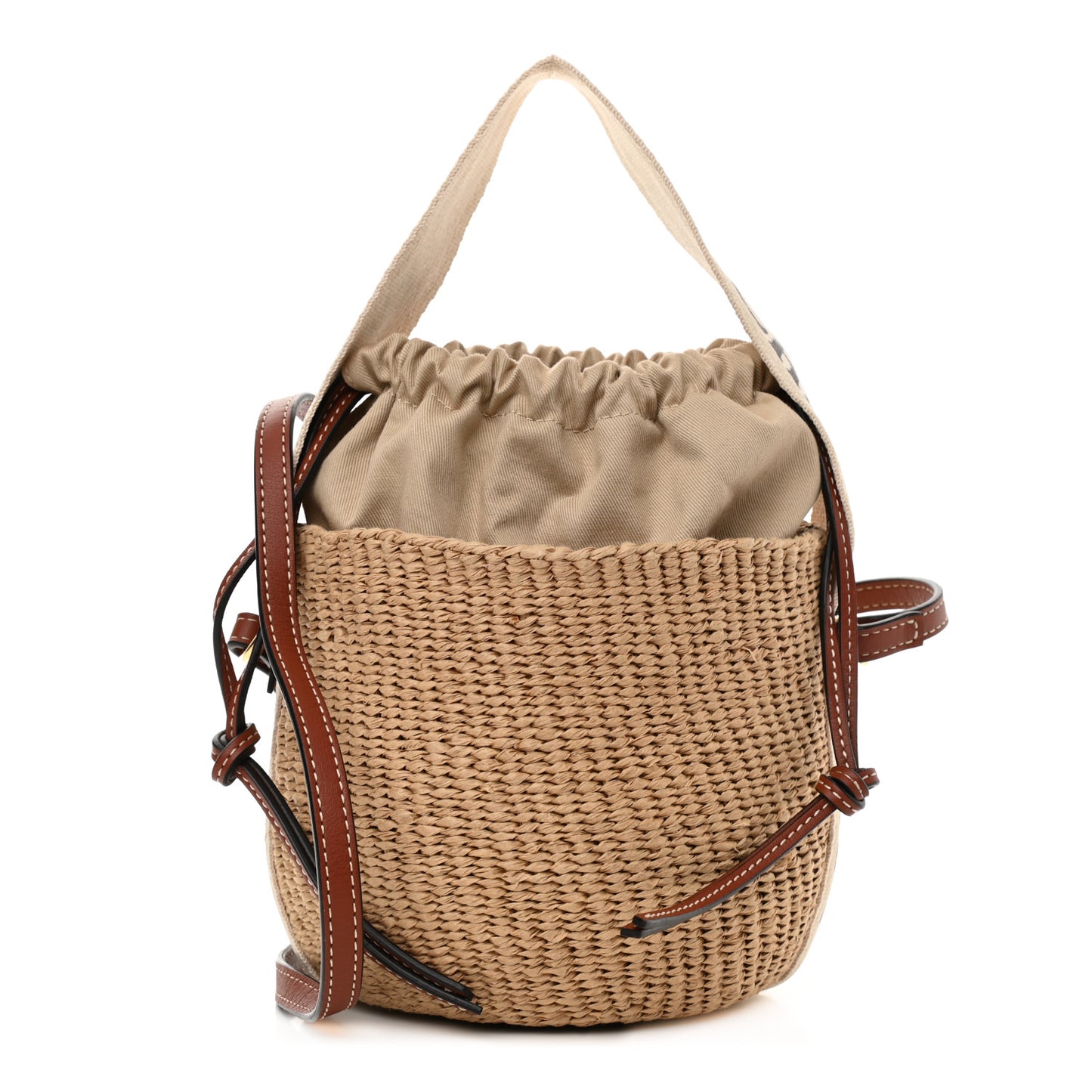 Natural Woven Fiber Small Woody Basket