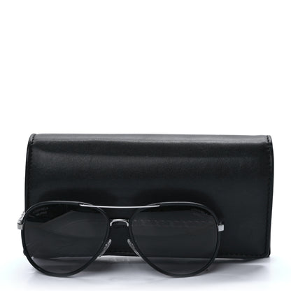 Chanel Metal Polarized Pilot Winter Sunglasses 4219-Q Black 9 of 9