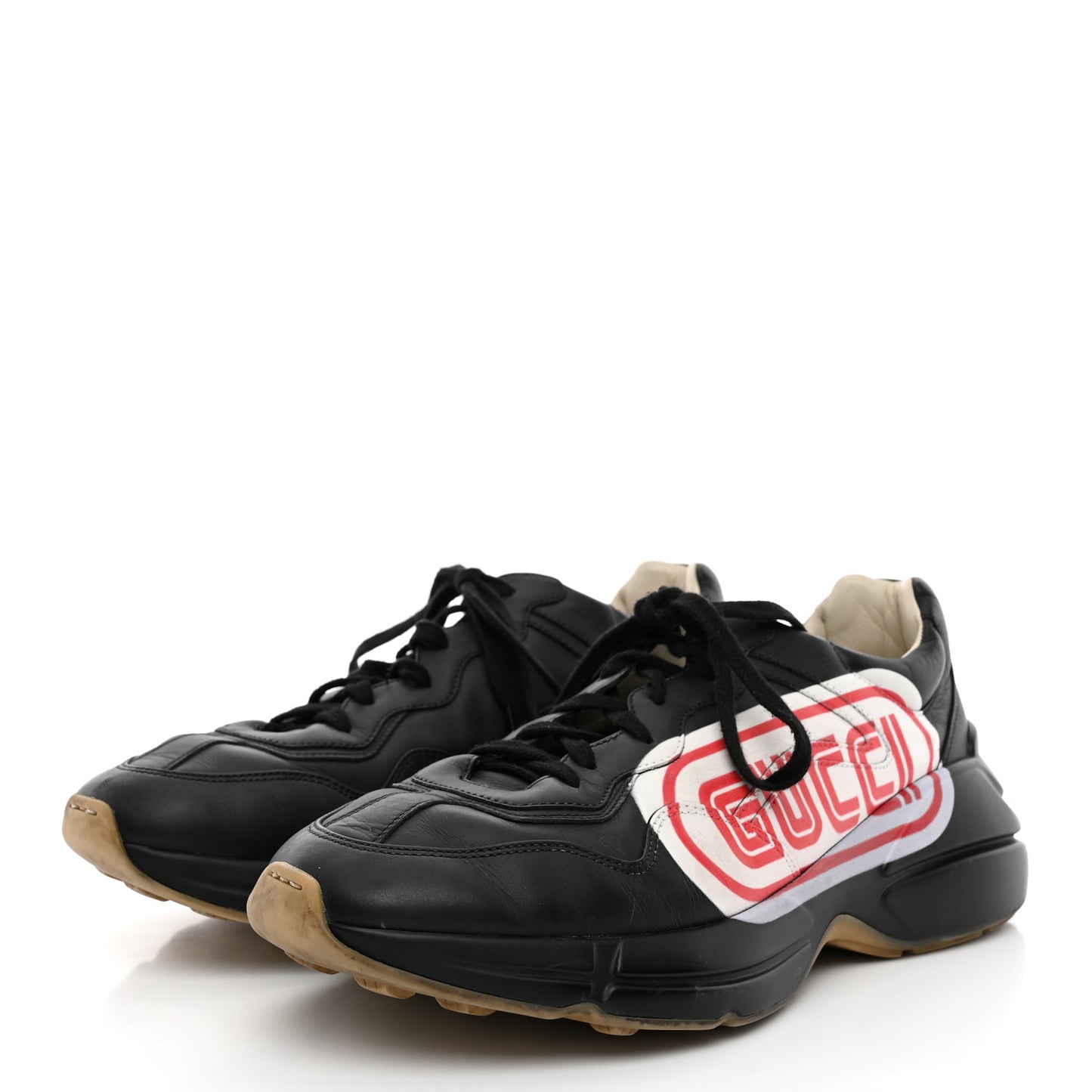 X SEGA Calfskin Logo Mens Rhyton Sneakers 9 Black