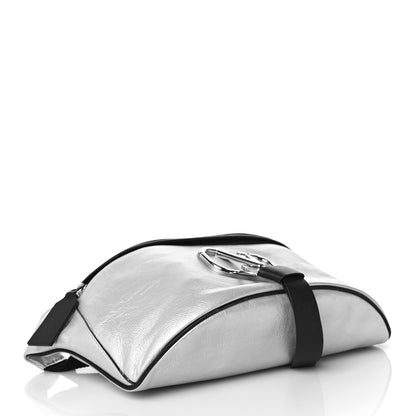 Valentino Garavani Metallic Calfskin VRing Belt Bag Silver 3 of 8