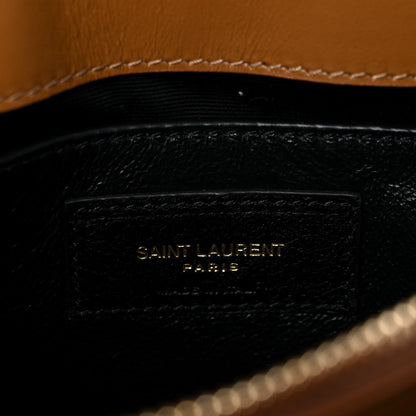 Saint Laurent Calfskin Y Quilted Monogram Small Loulou Chain Satchel Dark Natural 6 of 11