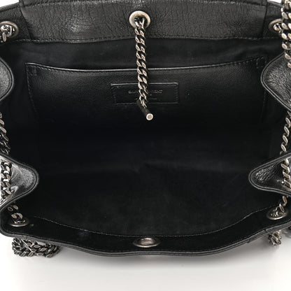 Saint Laurent Pebbled Lambskin Chevron Monogram Small Nolita Black 5 of 12