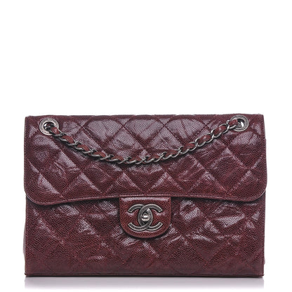 Chanel Crumpled Grained Calfskin Medium CC Crave Flap Bordeaux 1 of 7