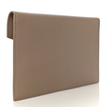 Saint Laurent Grain De Poudre Uptown Pouch Dark Beige 3 of 11
