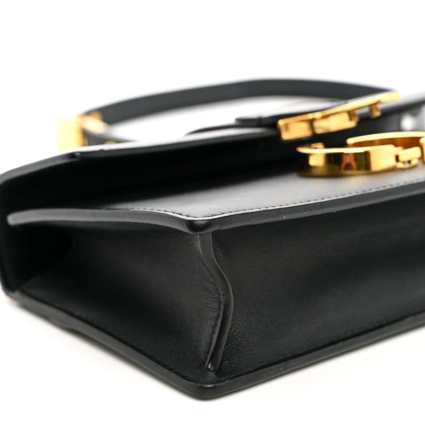 Calfskin 30 Montaigne East West Chain Flap Bag Black