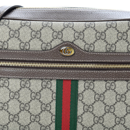 Gucci GG Supreme Monogram Web Small Ophidia Shoulder Bag Brown 7 of 9