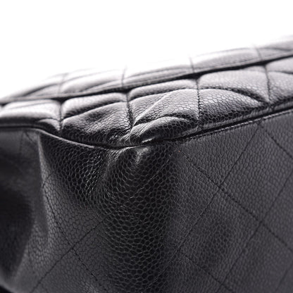 Chanel Caviar Quilted Jumbo Single Flap Black 17 of 20