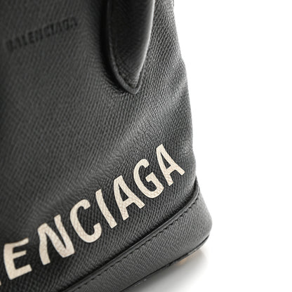 Balenciaga Signature Grained Calfskin XXS Ville Top Handle Bag Black White 11 of 14