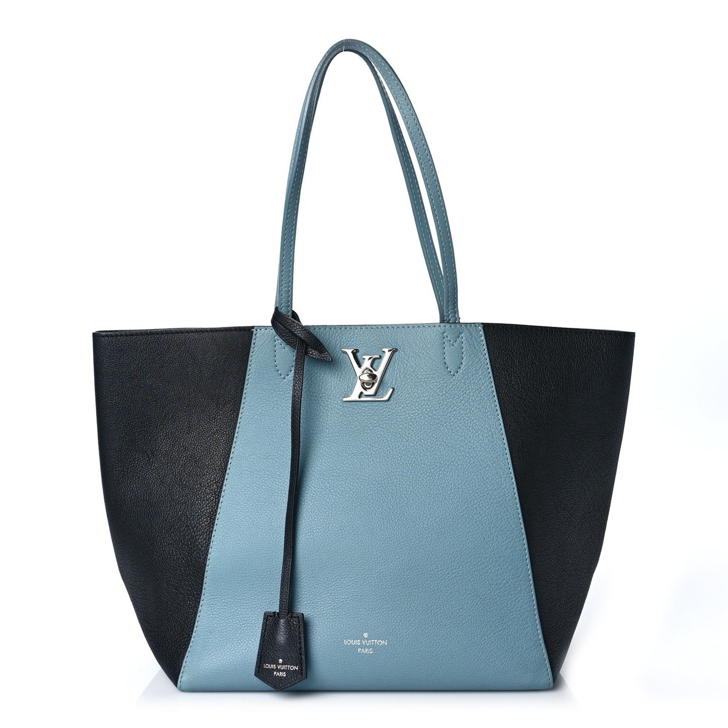 Calfskin Lockme Cabas Sky Black