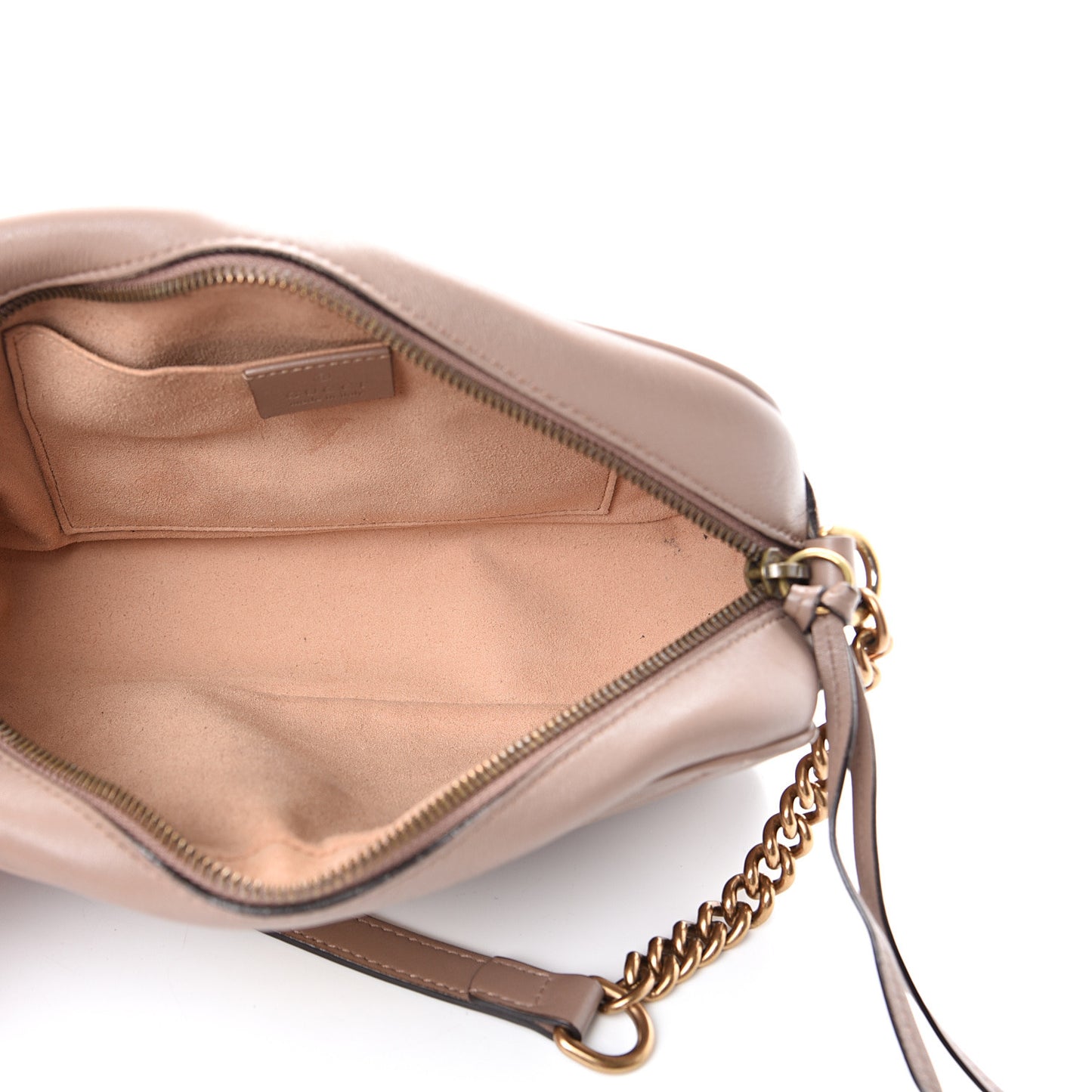Calfskin Matelasse Small GG Marmont Chain Shoulder Bag Porcelain Rose