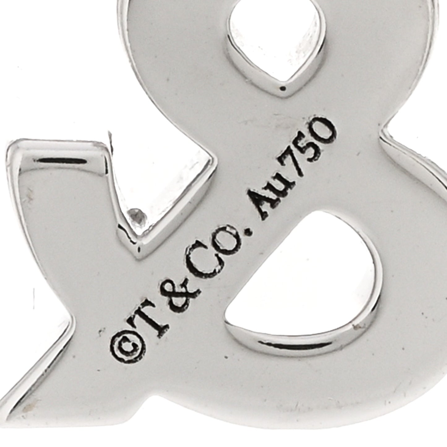 18K White Gold Diamond Small Ampersand Charm