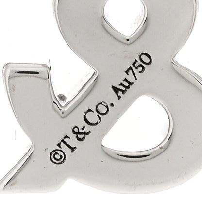 Tiffany 18K White Gold Diamond Small Ampersand Charm 3 of 3