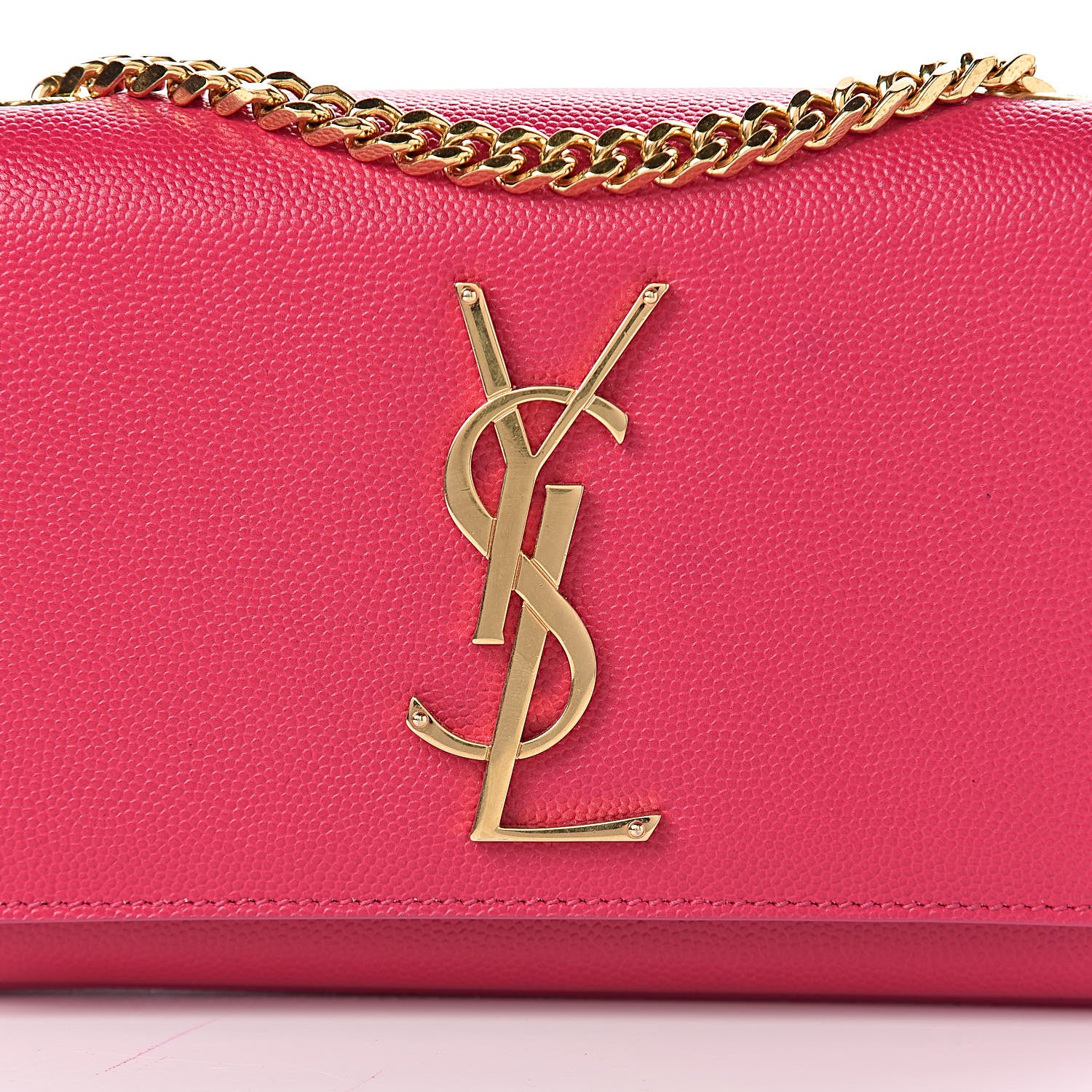 Saint Laurent Grain De Poudre Small Monogram Kate Satchel Bubblegum 11 of 11