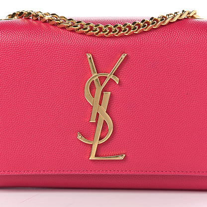 Saint Laurent Grain De Poudre Small Monogram Kate Satchel Bubblegum 11 of 11