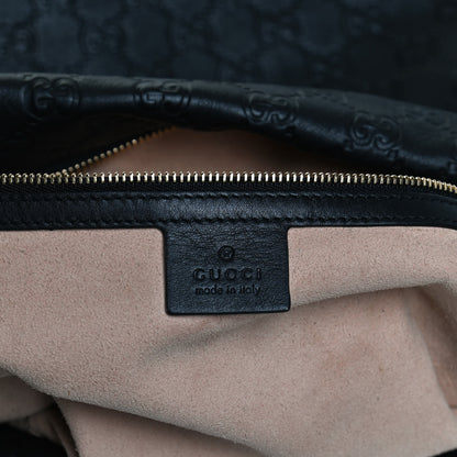 Gucci Guccissima Signature Large Linea A Hobo Black 6 of 14