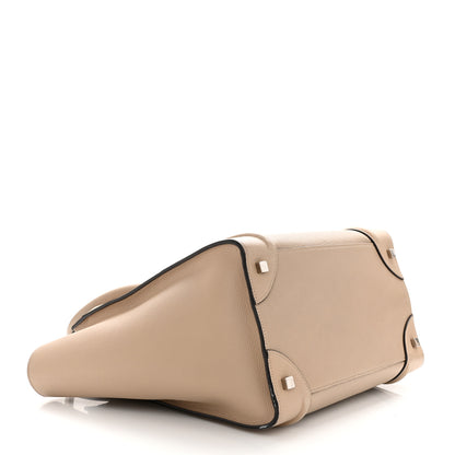 Celine Drummed Calfskin Mini Luggage Dune 4 of 12