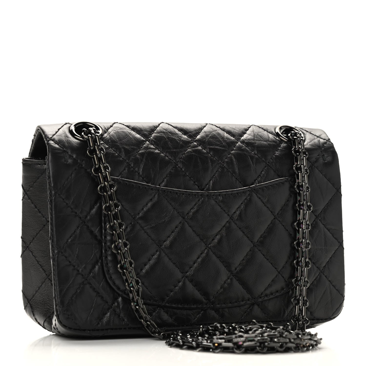 Chanel Aged Calfskin Quilted 2.55 Reissue Mini Flap So Black 3 of 9