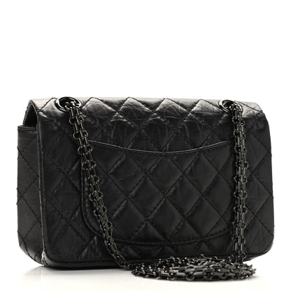 Chanel Aged Calfskin Quilted 2.55 Reissue Mini Flap So Black 3 of 9