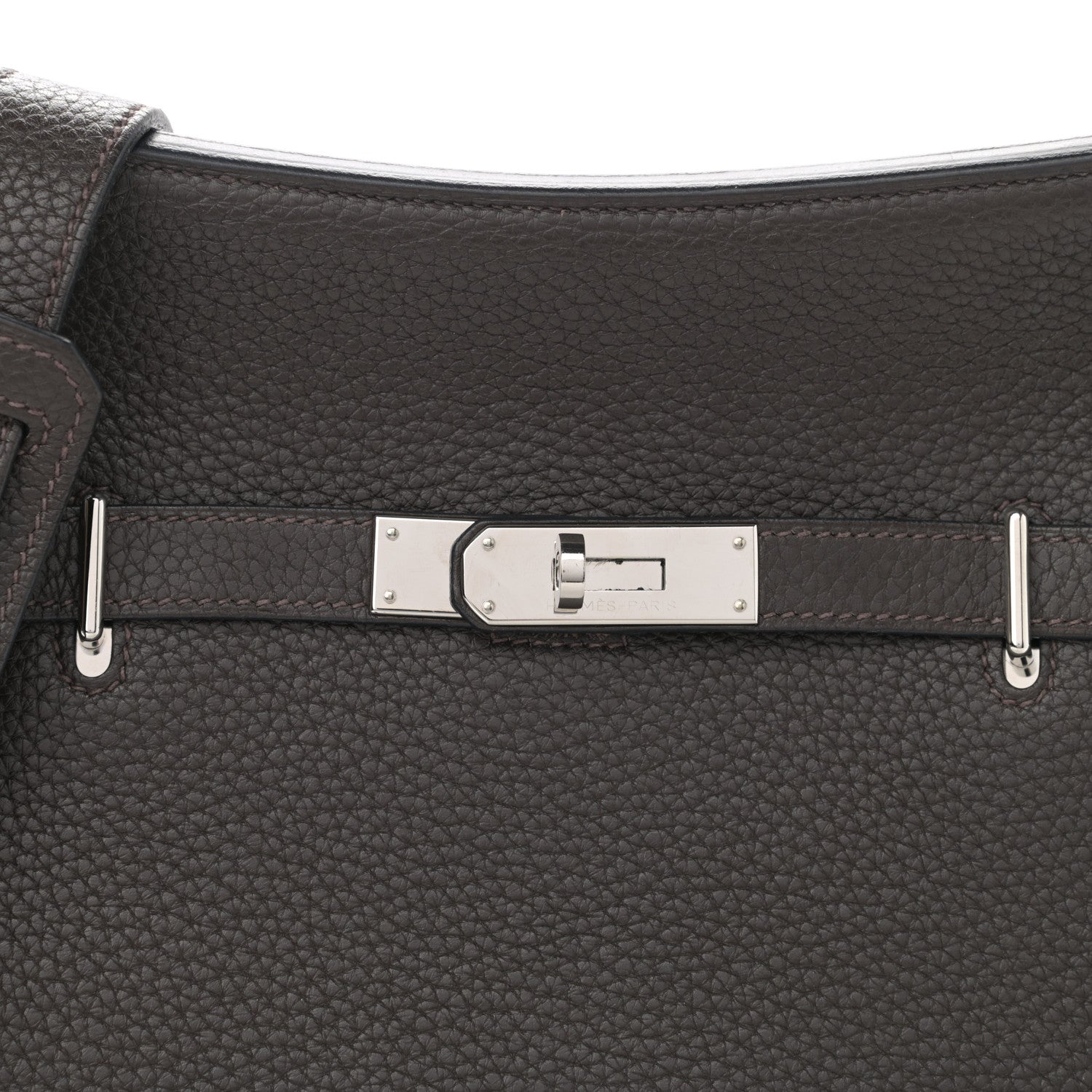 Hermes Taurillon Clemence Jypsiere 28 Chocolate 8 of 11