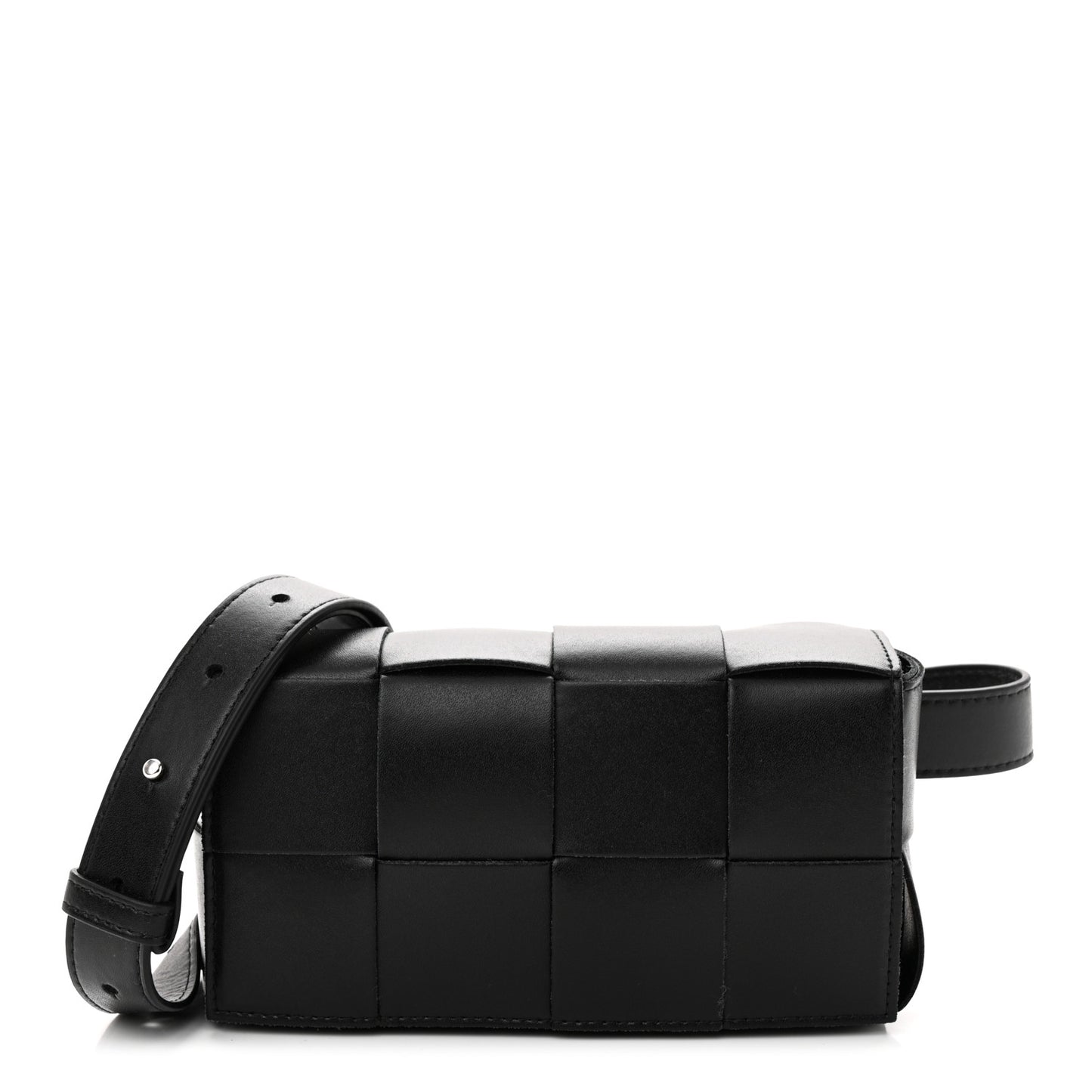 Nappa Maxi Intreccio The Belt Cassette Bag Black