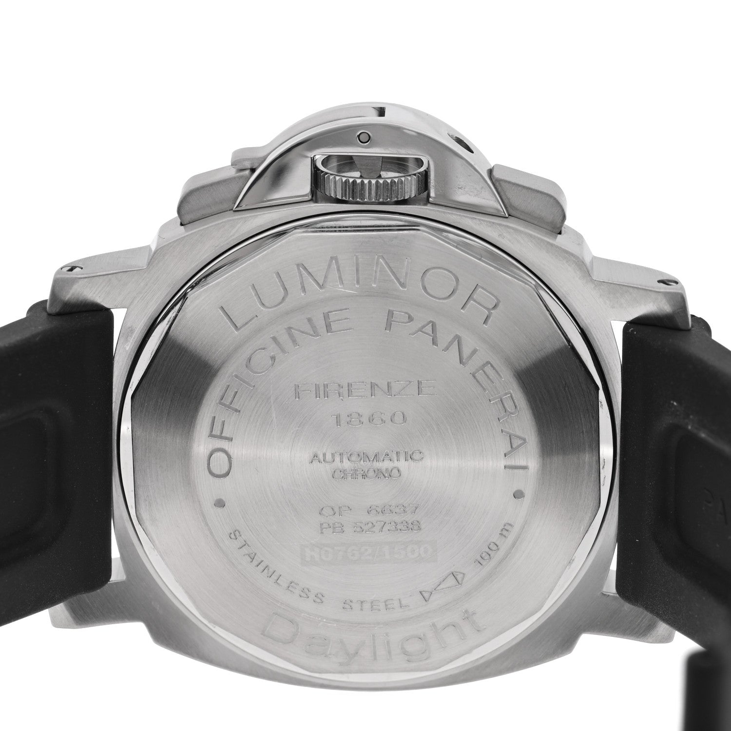 Panerai Stainless Steel Rubber 44mm Luminor Daylight Chronograph Automatic Watch Black PAM00250 4 of 5