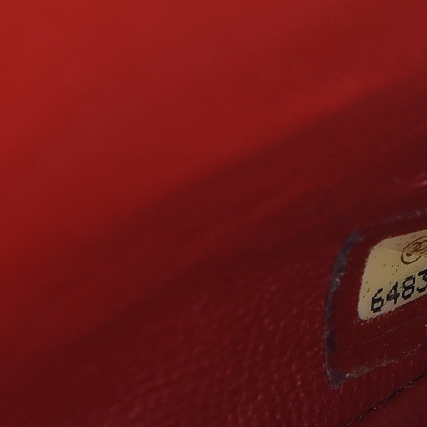 Lambskin Perforated Medium Single Flap Bag Red Beige