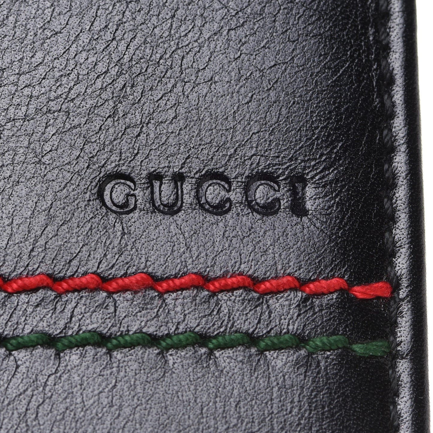 Calfskin Web Bi-Fold Wallet Black