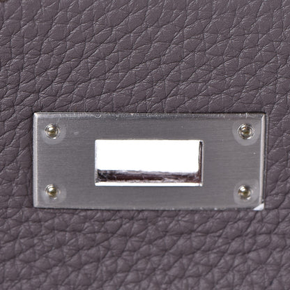 Hermes Togo Horseshoe Kelly Retourne 35 Etain Bleu Tempete 31 of 36