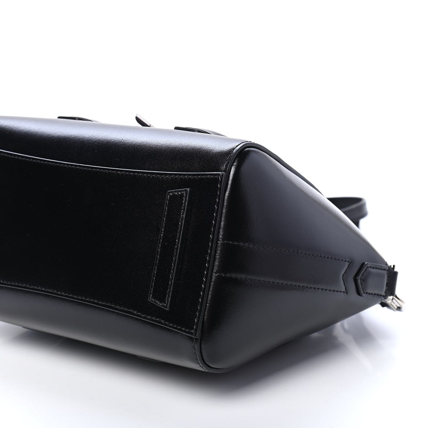 Box Calfskin Mini Lock Antigona Shoulder Bag Black