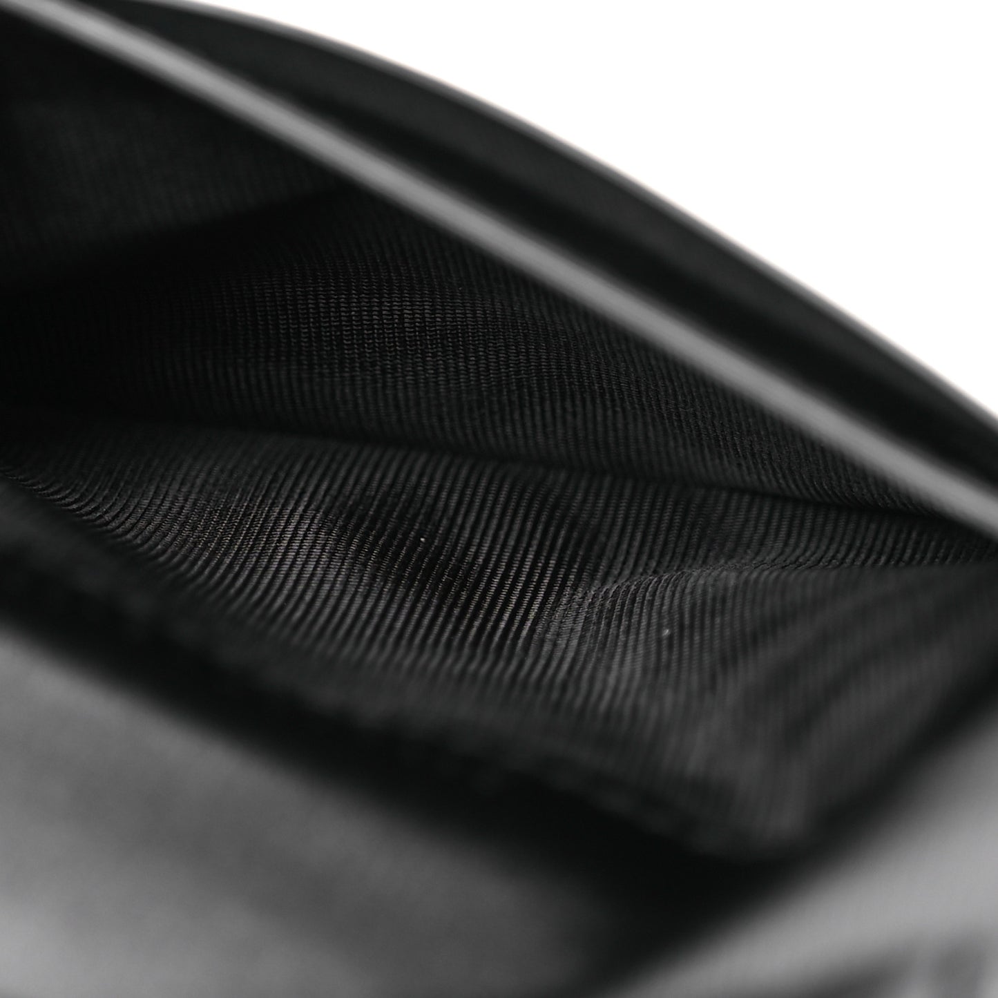 Calfskin Techno Credit Card Wallet Black