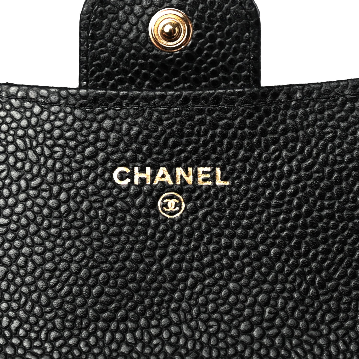 Chanel Caviar Quilted Large Gusset Flap Wallet Black 7 of 8