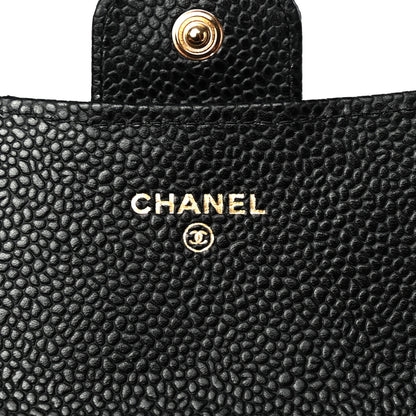 Chanel Caviar Quilted Large Gusset Flap Wallet Black 7 of 8