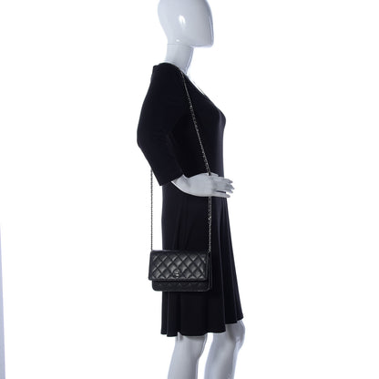 Chanel Caviar Quilted Wallet On Chain WOC Black 2 of 9