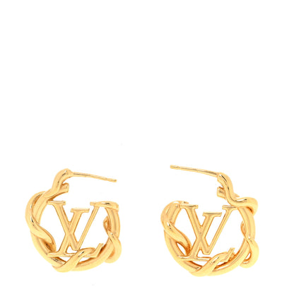 Louis Vuitton Garden Louise Hoop Earrings Gold 1 of 5