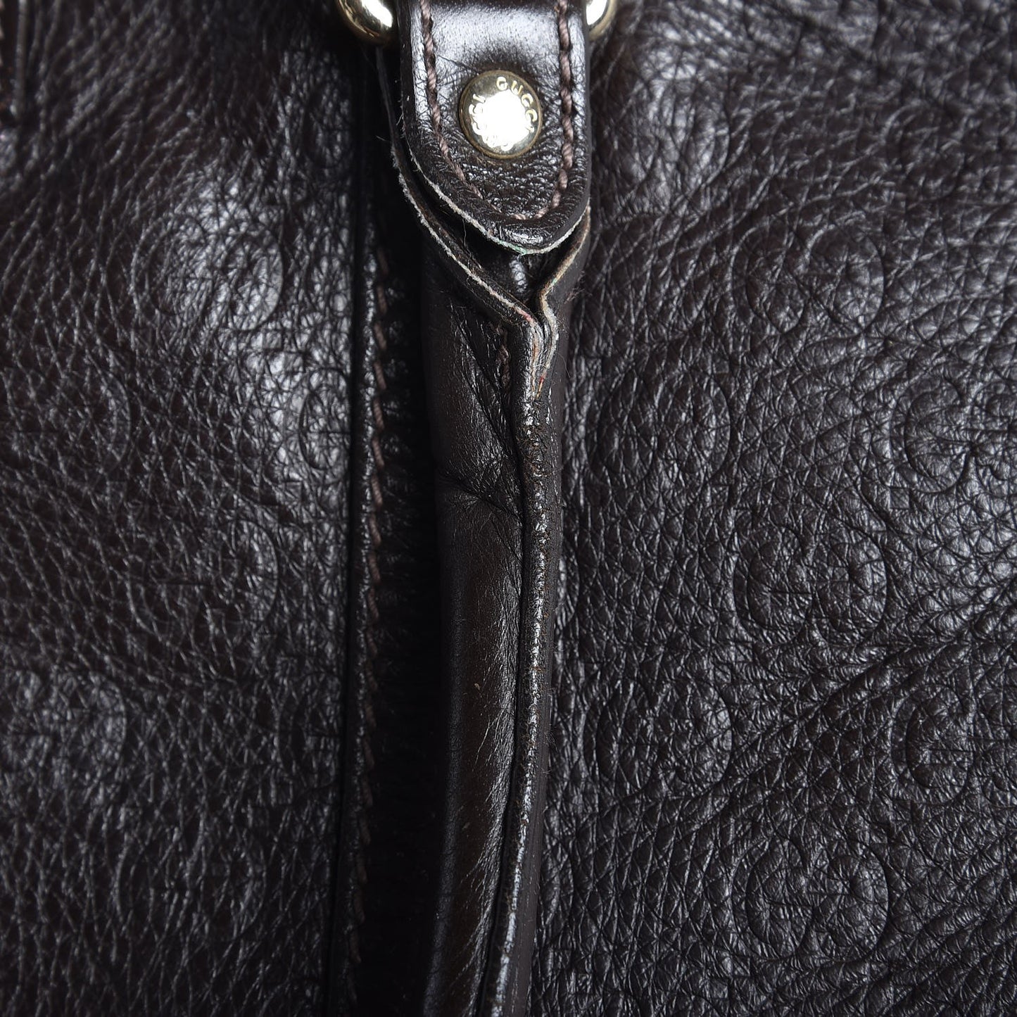 Guccissima Medium Joy Tote Bag Dark Brown