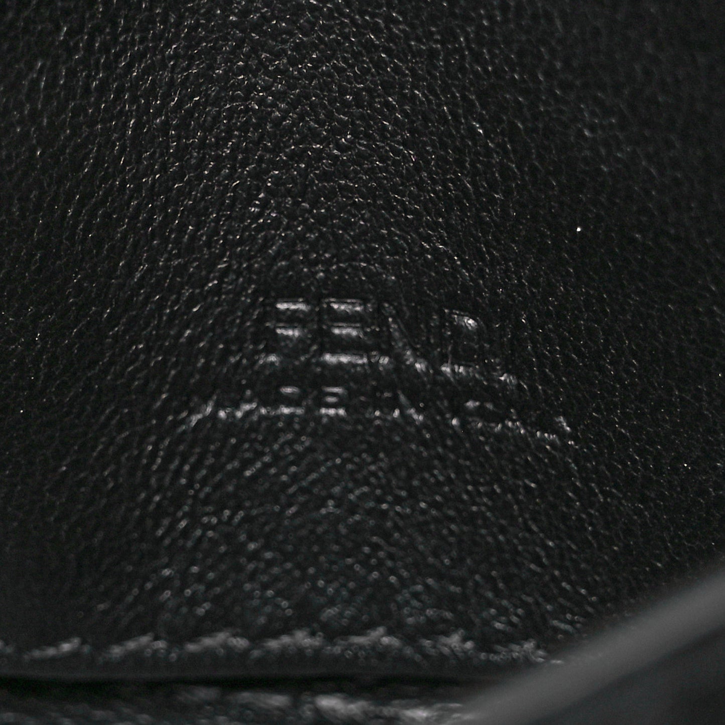 Nappa Matisse FF Embossed Nano Baguette Charm Black