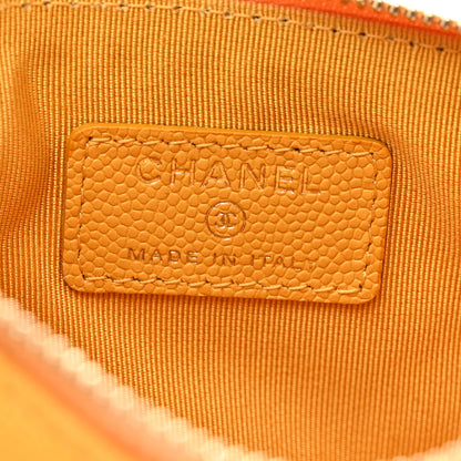 Chanel Caviar Quilted Small Cosmetic Case Yellow 6 of 8