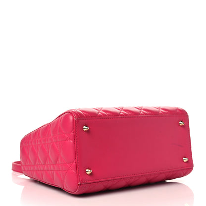 Christian Dior Lambskin Cannage Medium Lady Dior Pink 4 of 10