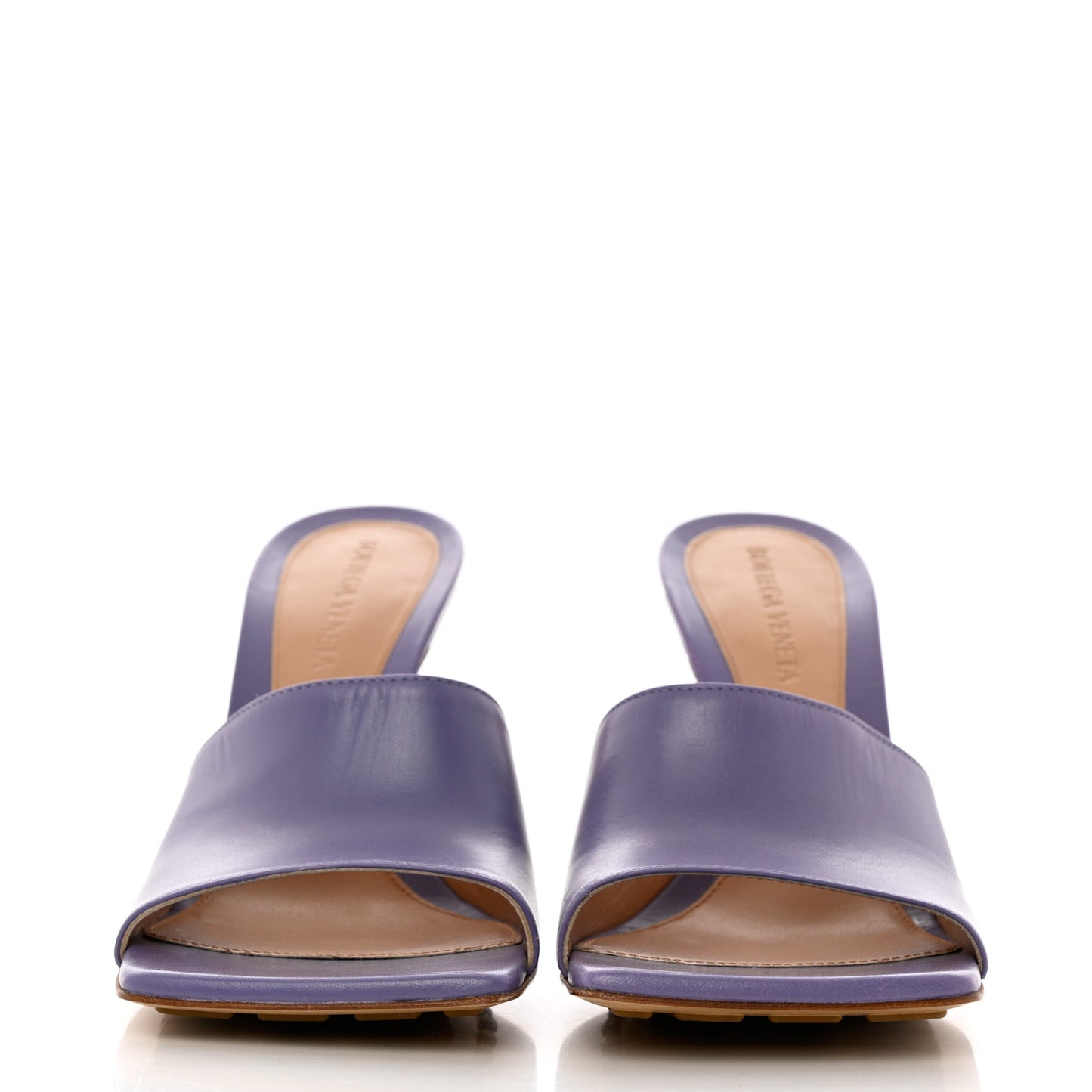 Lambskin Stretch Mule Sandals 37 Lavender