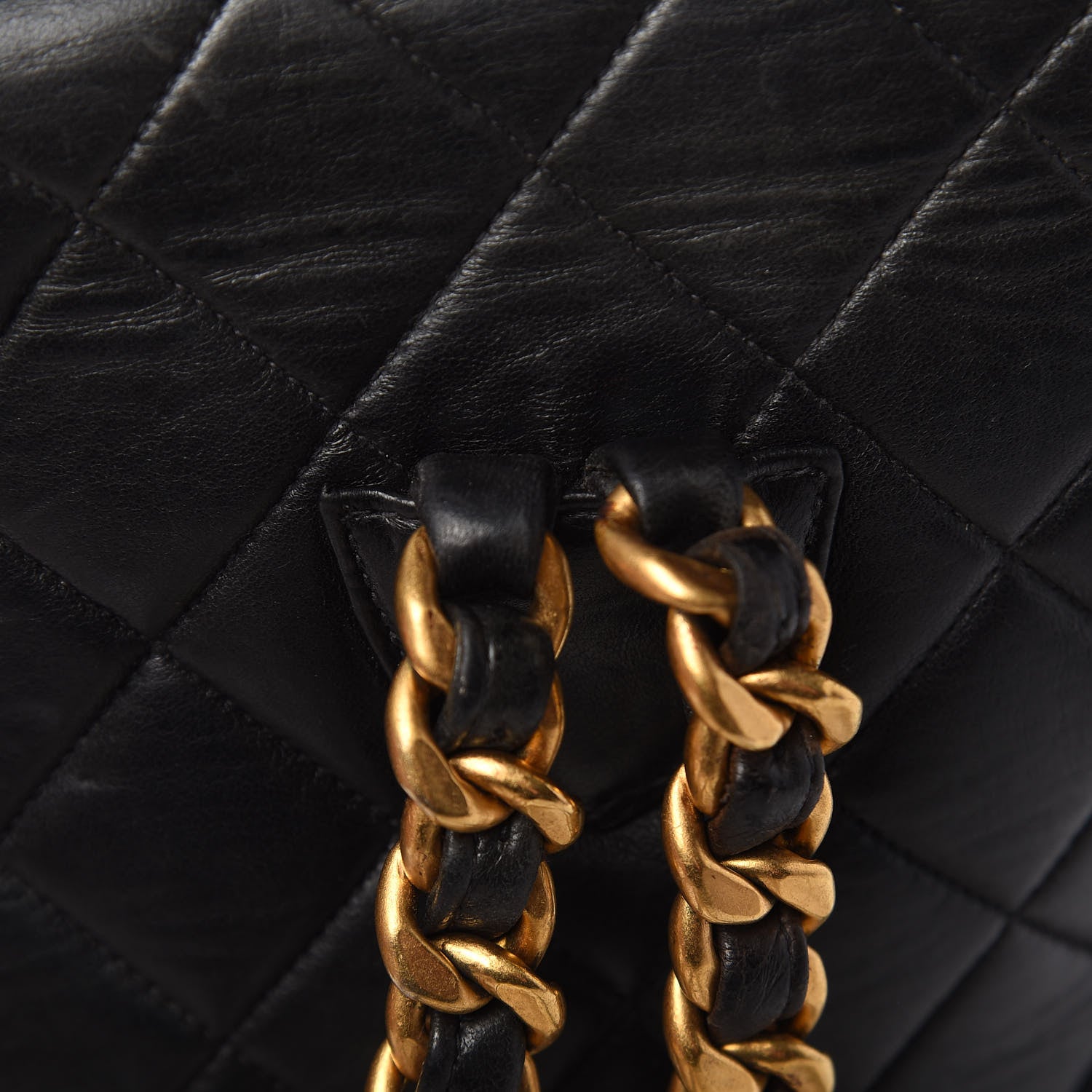 Chanel Lambskin Quilted Drawstring Backpack Black 11 of 14