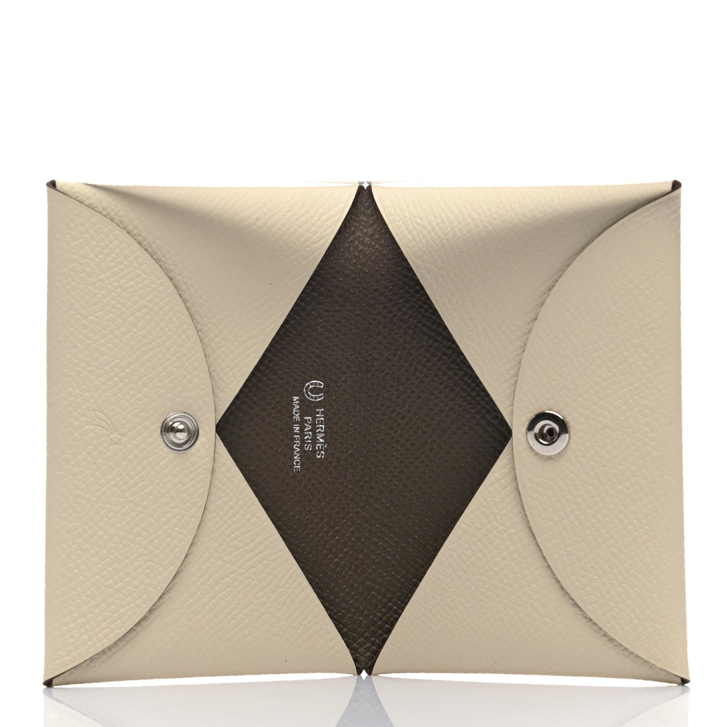Epsom Horseshoe Calvi Card Case Craie Etain