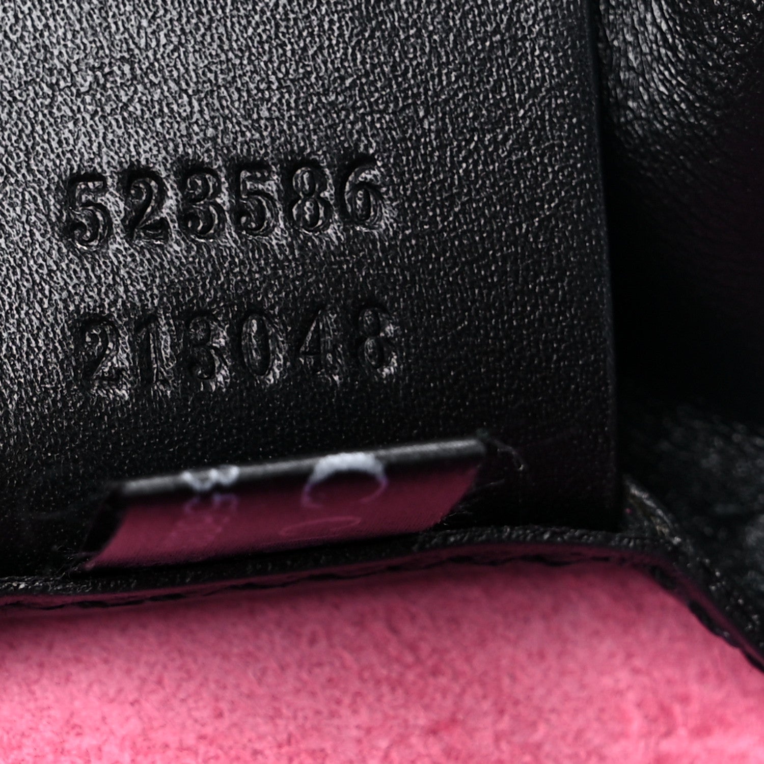 Gucci Grained Calfskin Logo Drawstring Backpack Box Pink Green Black 8 of 11
