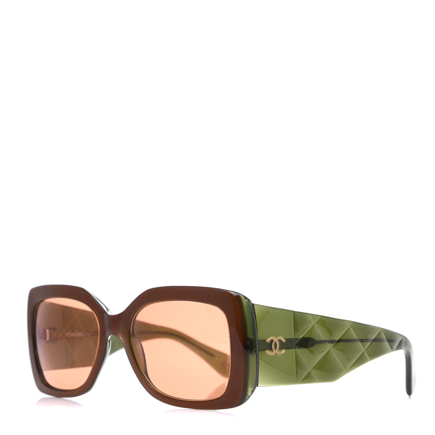Acetate Quilted Sunglasses 5019 Green