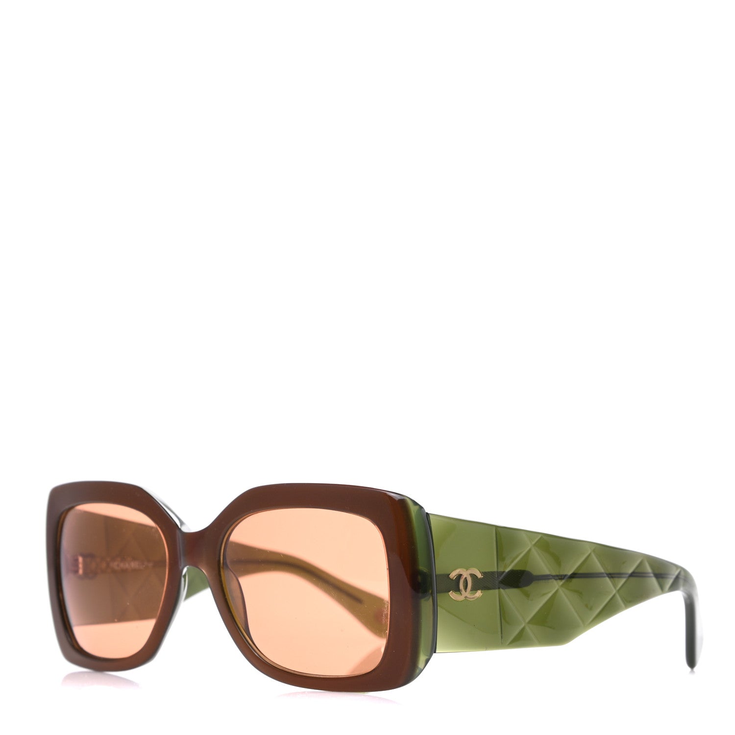 Chanel Acetate Quilted Sunglasses 5019 Green 1 of 8