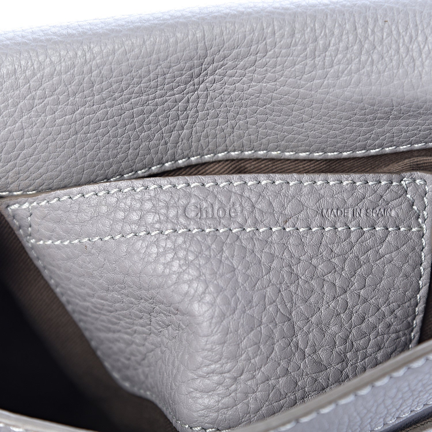 Chloe Calfskin Mini Marcie Round Crossbody Bag Cashmere Grey 6 of 11