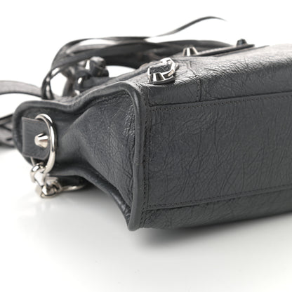 Balenciaga Agneau Classic Silver Hardware Mini City Gris Fossile 8 of 9