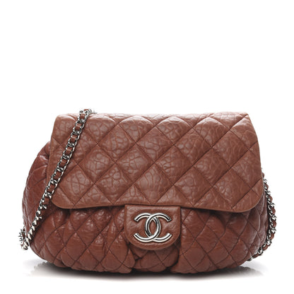 Chanel Washed Lambskin Quilted Medium Chain Around Messenger Brown 1 of 10