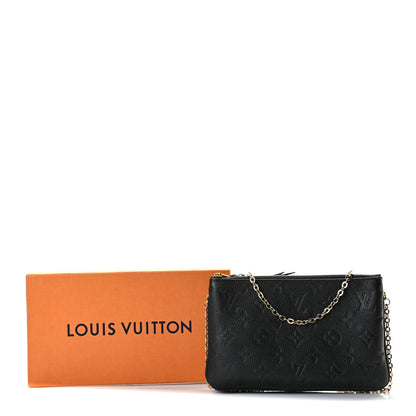 Louis Vuitton Empreinte Double Zip Pochette Black 8 of 8
