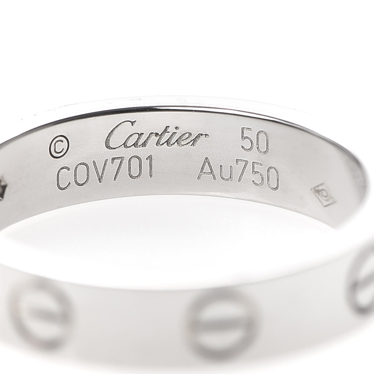 18K White Gold Diamond 4mm LOVE Wedding Band Ring 50 5.25