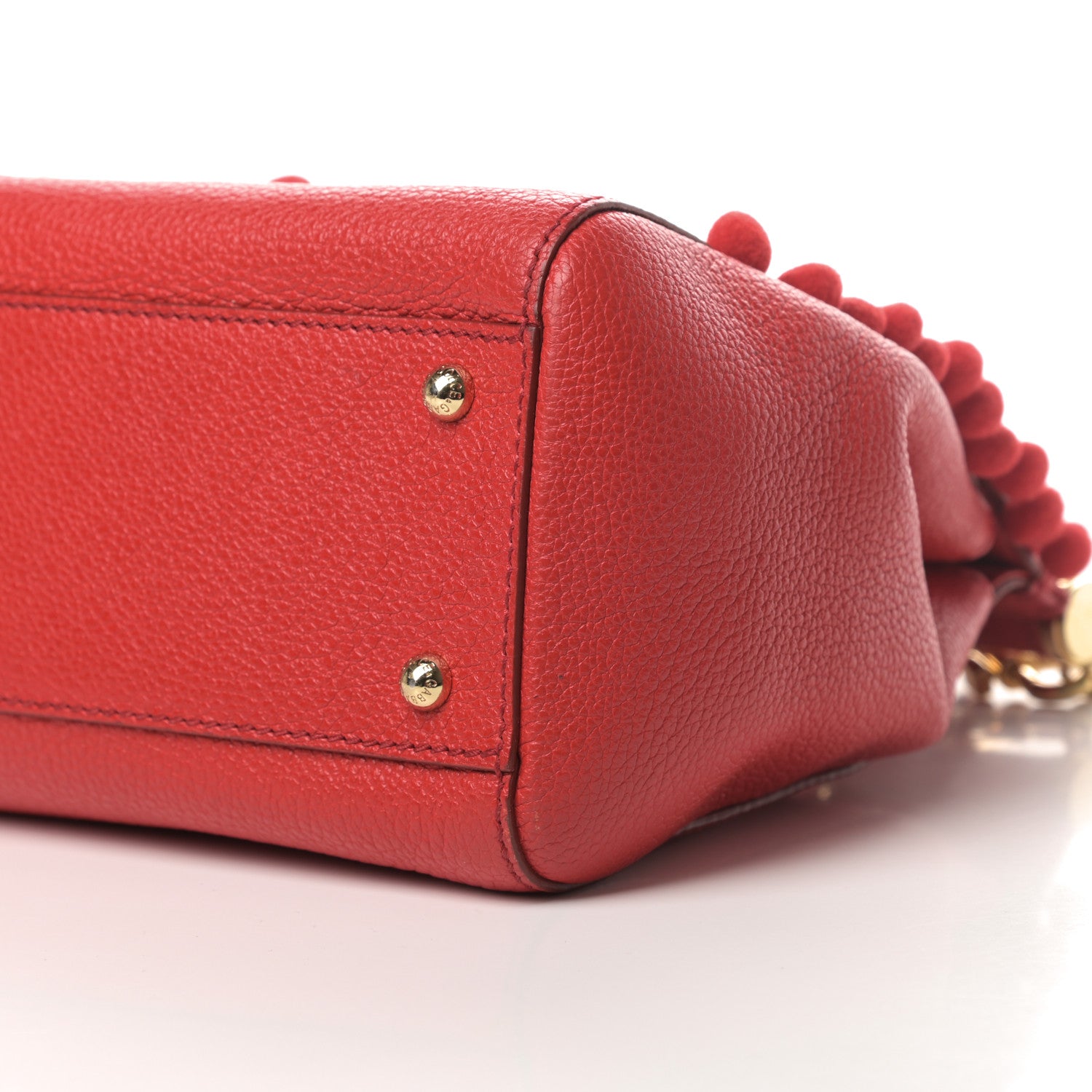 Dolce & Gabbana Calfskin Embellished Medium Miss Sicily Satchel Red 9 of 15